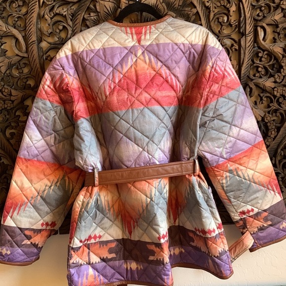 New XXL Polo Ralph Lauren Aztec SW Sunset Quilted Full-Zip Jacket Reversible - Picture 14 of 15